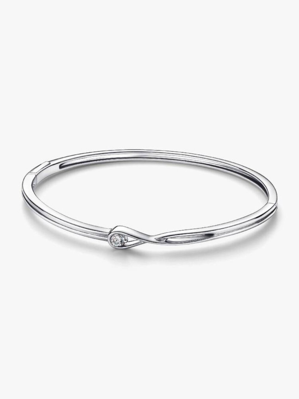Pandora Infinite Sterling Silver Lab-grown Diamond Bangle